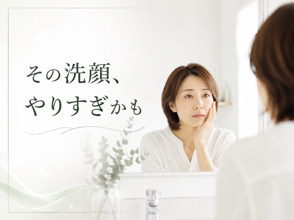 皮脂や毛穴が気になり洗いすぎてしまう方へ落としすぎないスキンケアのイメージ