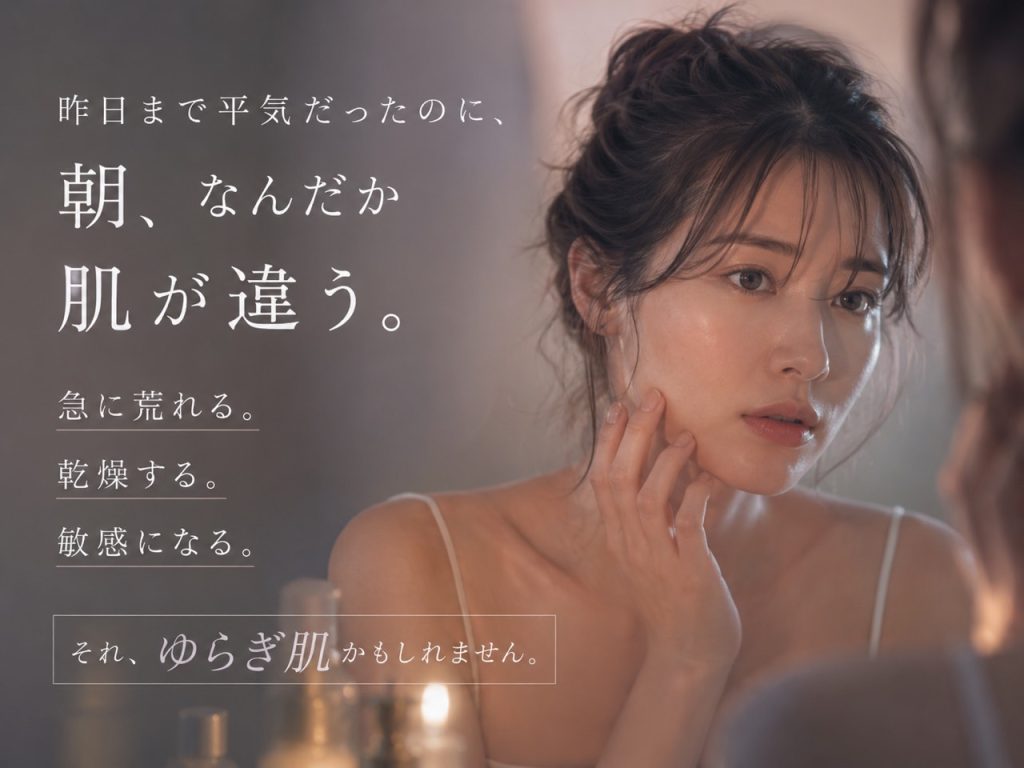 昨日まで平気だったのに急に肌荒れし乾燥・敏感さ・赤みが気になるときに今日の肌を見ながら整えるケアを伝えるSunflower（サンフラワー）の記事画像