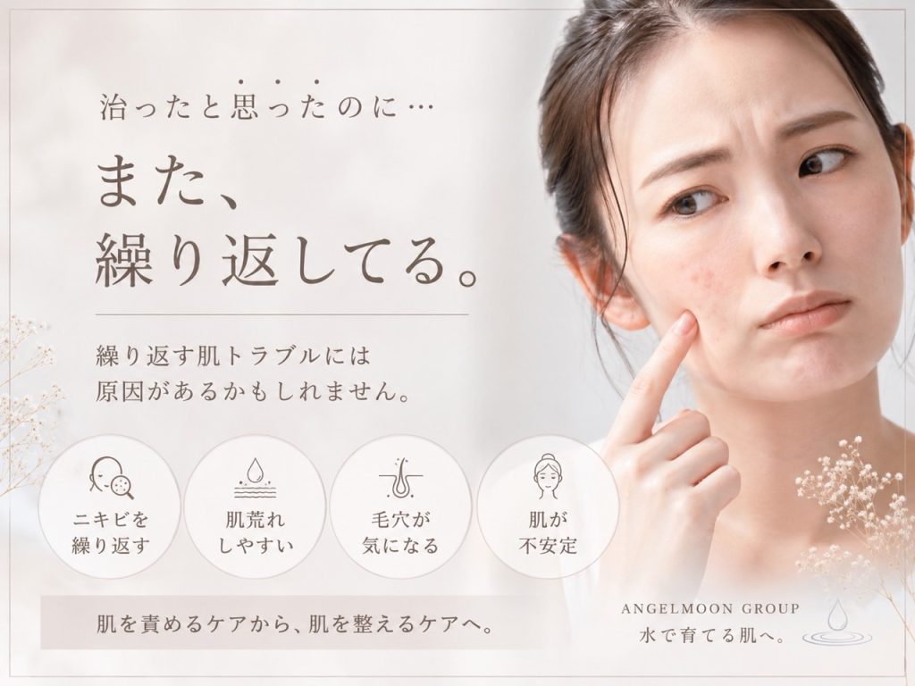 同じ場所に繰り返すニキビや肌荒れに悩む方へ今日の肌を見ながら整えるケアを伝えるSunflower（サンフラワー）の記事画像