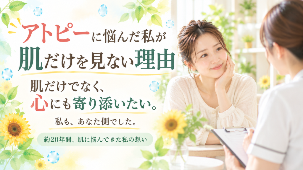 アトピーや繰り返す肌荒れに悩んできたオーナーが肌だけでなくお客様の気持ちにも寄り添う理由を伝えるSunflower（サンフラワー）の記事画像